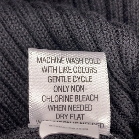 NEW XL CROFT AND BARROW BLACK COWL NECK KNIT SWEATER LONG SLEEVE - Picture 11 of 11